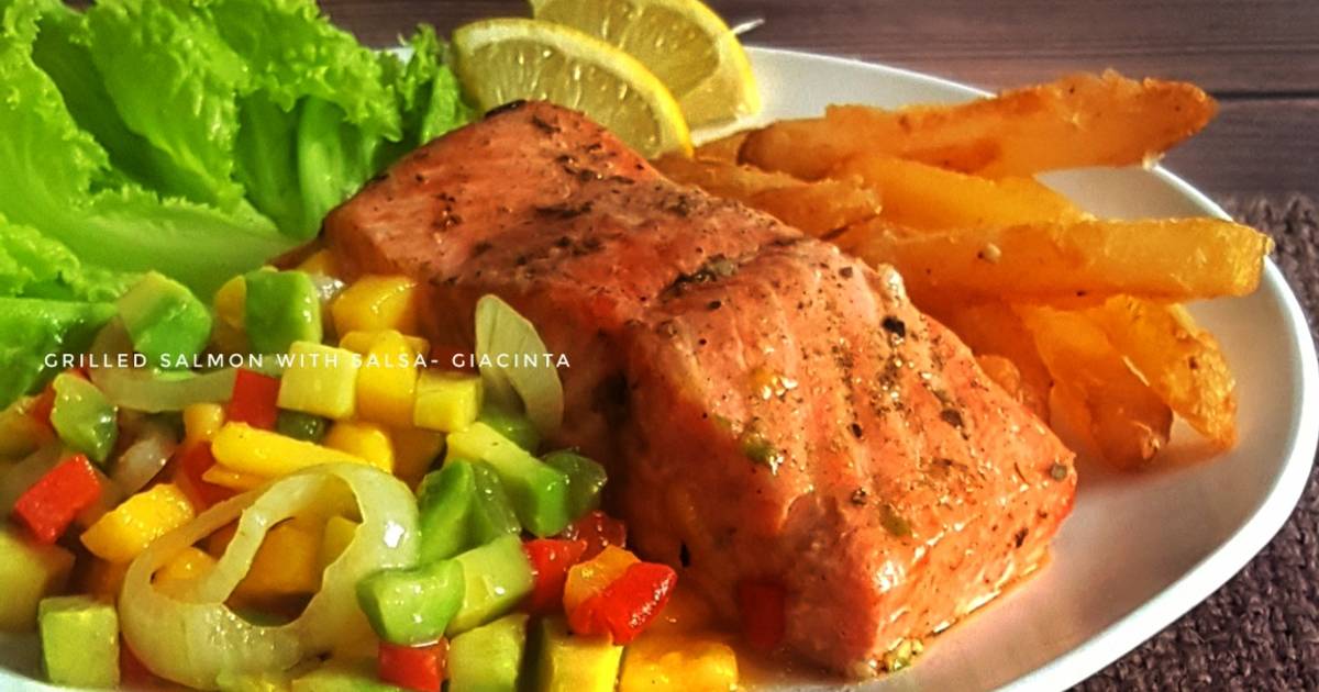 Resep Grilled lemon Salmon with Salsa SeafoodFestival oleh Giacinta