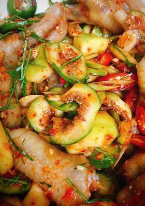 Hình của món Chân gà sốt thái.