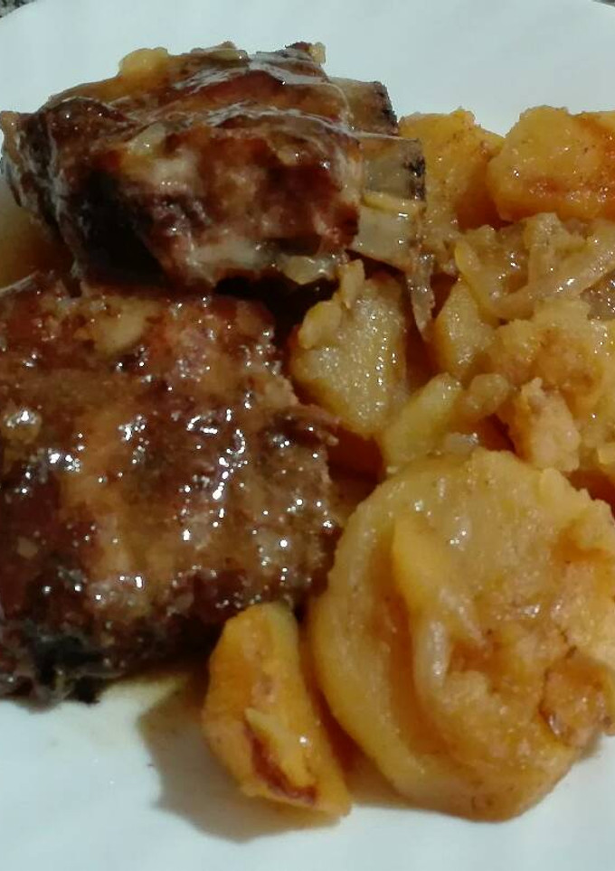 Una foto de Costillar de cerdo a la cerveza