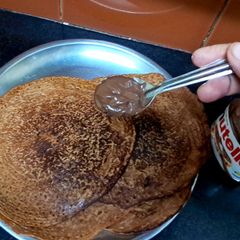 Banana pancake with nutella A picture of Banana pancake with nutella.