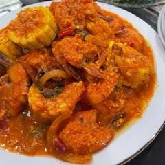 A picture of Udang Saus Padang.
