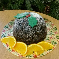 A picture of Vickys Chocolate Orange Christmas Pudding.
