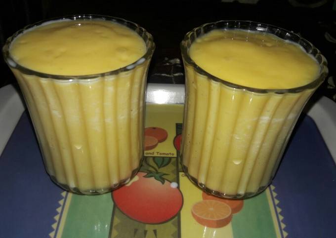 Healthy summer Milky Mango Shake