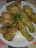 Pollo a la mostaza y aceite de oliva