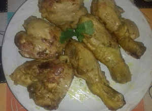 Una foto de Pollo a la mostaza y aceite de oliva
