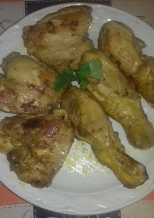 Una foto de Pollo a la mostaza y aceite de oliva
