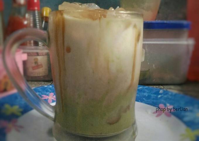 Resep Matcha milk coffe ice Anti Gagal