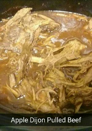 A picture of Apple-Dijon Pulled Beef.