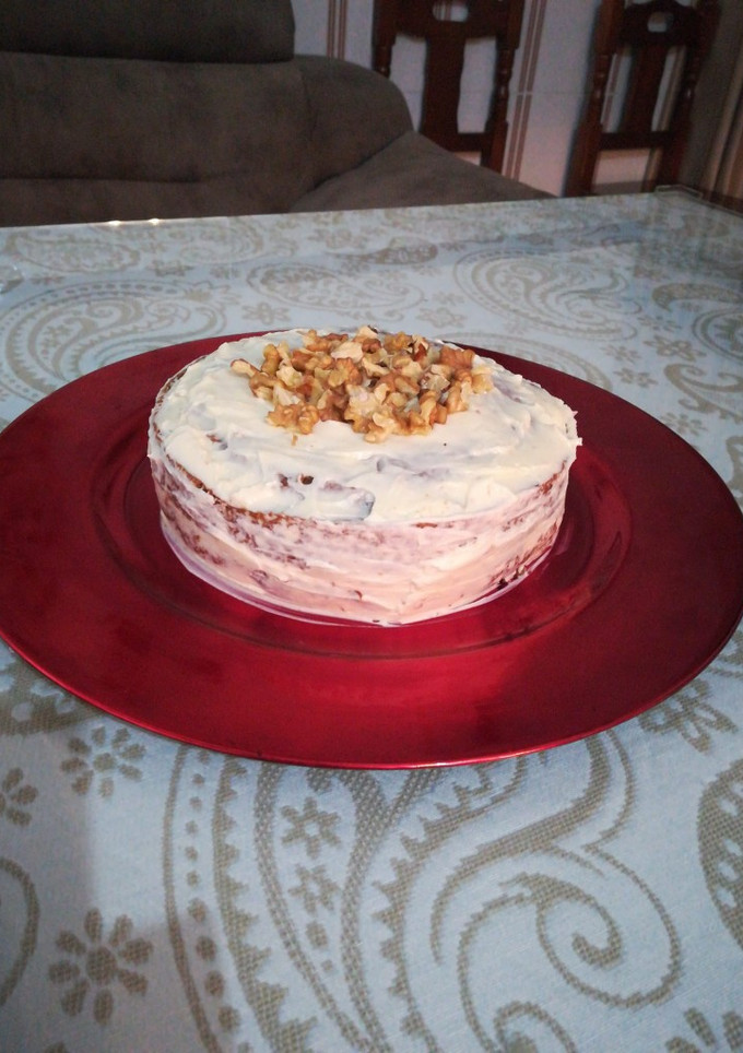 Una foto de Carrot cake (pastel de zanahoria)