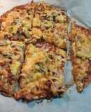 Pizza casera con masa fresca