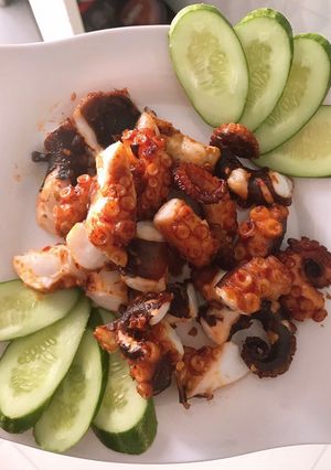 Hình của món Bạch tuột nướng sate (nồi chiên không dầu).