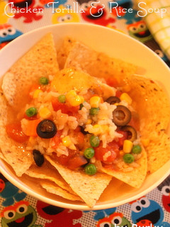 A picture of Chicken Tortilla Soup with Rice.
