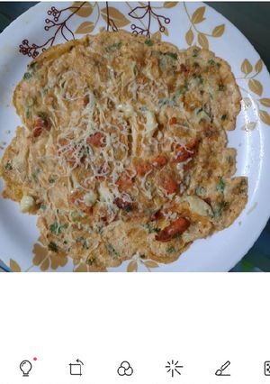 A picture of Grilled chicken cheese omelette.
