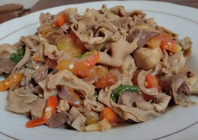 Resep #01 Tumis Usus Ayam Lombok Ijo Anti Gagal