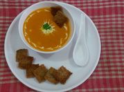 A picture of sweet corn soup