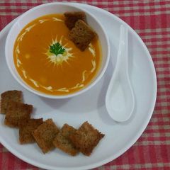 A picture of Oats and carrot soup.