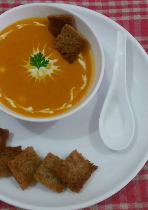 A picture of Oats and carrot soup.