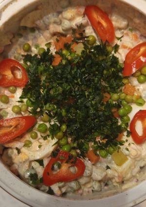 Vegán majonézes borsós tojásos saláta 1260 recept fotója