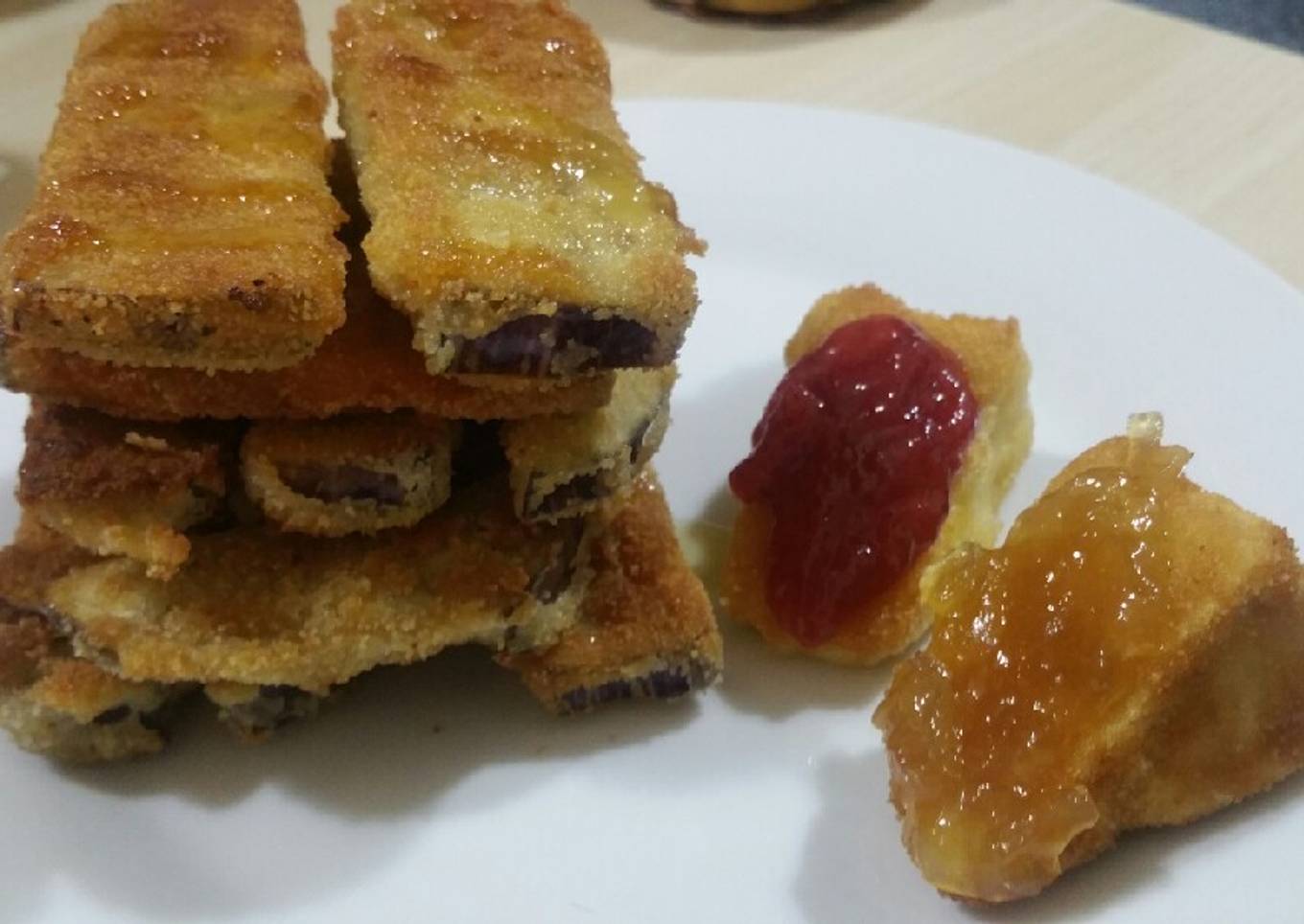 Block and Block de berenjena con queso frito
