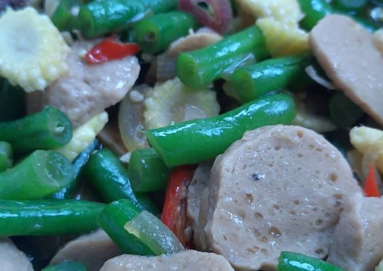 Oseng buncis bakso putren