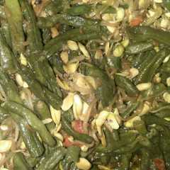 รูปของ Tumis kacang panjang kecambah