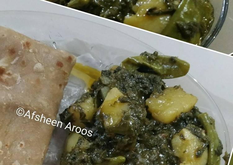 Palak Aloo ki bhujiya