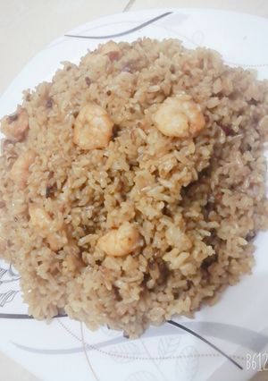 صورة لوصفة أرز بالجمبري