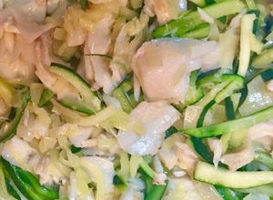 Foto de Bacalhau à Brás com Courgete