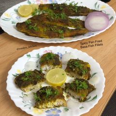 A picture of Spicy Pan-Fried Basa Fish Fillets.