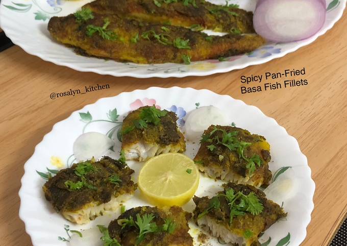 Spicy Pan-Fried Basa Fish Fillets Recipe by Rosalyn_Kitchen - Cookpad