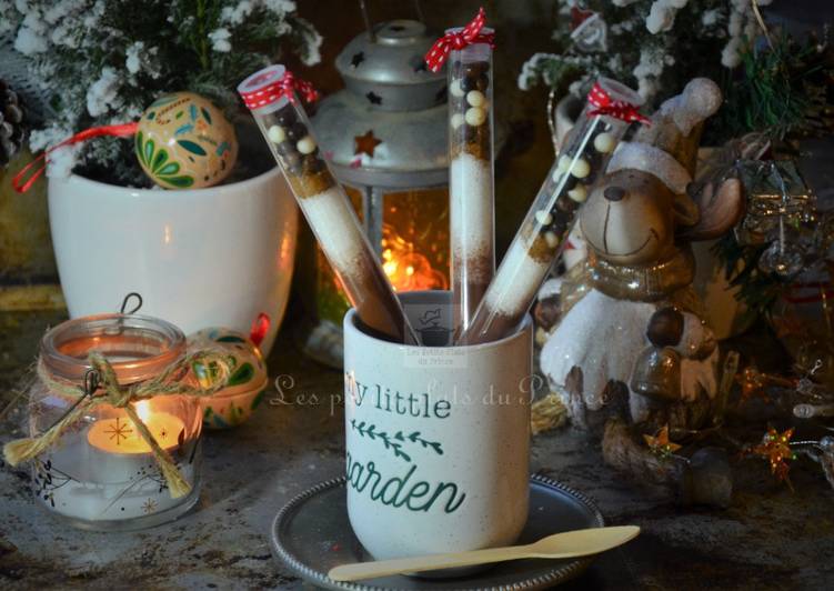 Eprouvettes SOS chocolat chaud pour panier gourmand de Noël