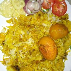 Egg biryani A picture of Egg biryani.