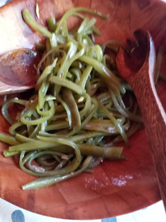 Una foto de Ensalada de porotos verdes frescos