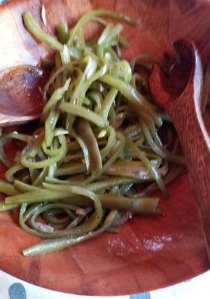 Una foto de Ensalada de porotos verdes frescos