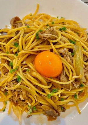 รูปของ Sukiyaki pasta สุกี้ยากี้พาสต้าสไตล์ญี่ปุ่น