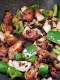 Chinese Black Beans spareribs with green bell pepper onion 豉椒炒排骨