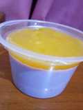 Puding ubi ungu vla mangga
