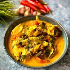 A picture of Ayam Woku Woku (Manadonese Chicken Stew).