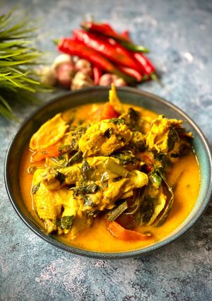A picture of Ayam Woku Woku (Manadonese Chicken Stew).