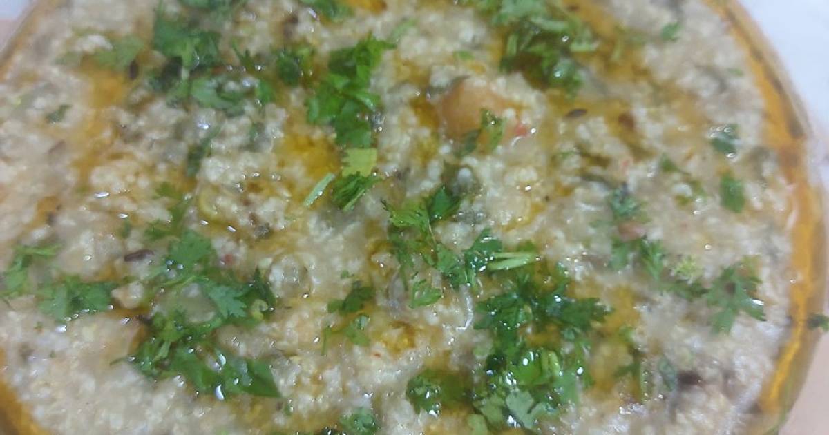 Proso millet with spinach green peas Dalia Recipe by Nargis shaikh