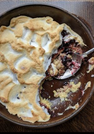 A picture of Granny Corbett's Queen of Puddings.