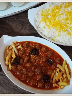 عکسی از دستور قیمه با گوشت قلقلی