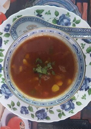 A picture of Exotic tomato soup.