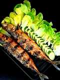 ปลาซาบะย่างซีอิ๊ว Grilled saba fish