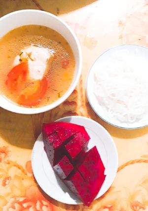 Hình của món Bún cá diêu hồng cho bé.