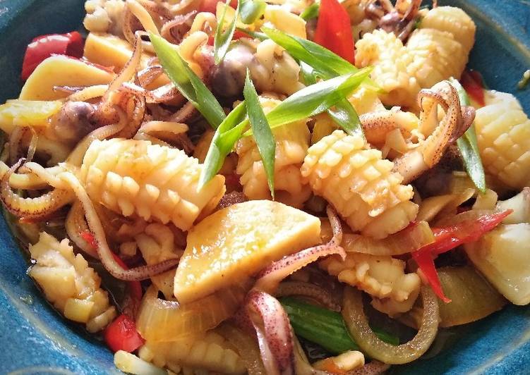 Resep Cumi Saus Mentega Lezat