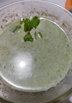 A picture of Pudina chutney.