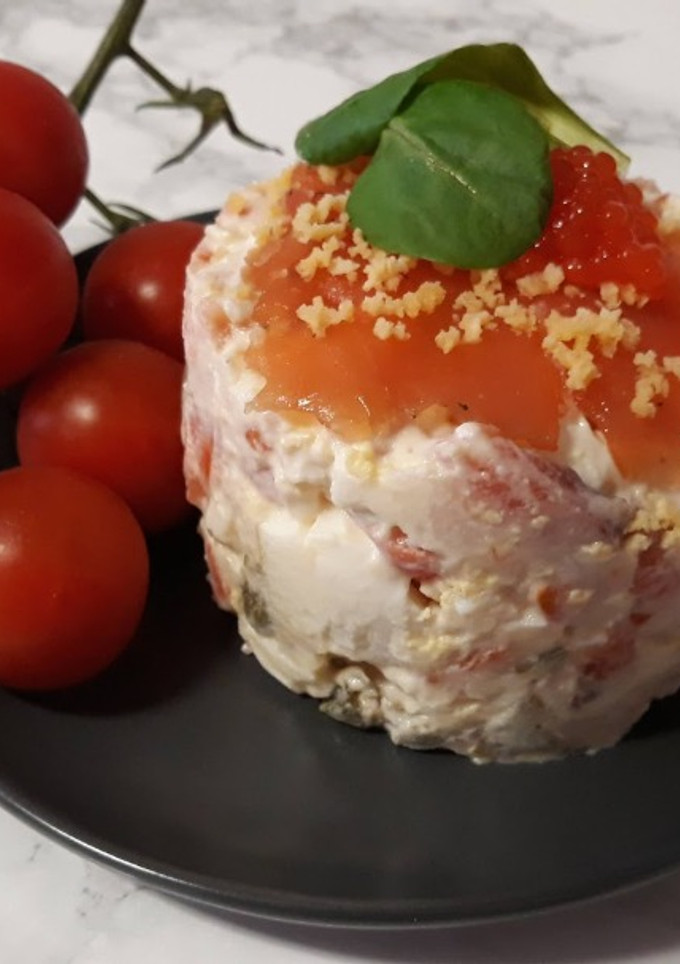 Una foto de Ensaladilla de salmón marinado