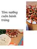 Tôm nướng cuốn bánh tráng