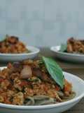 Mì soba sốt bologese kiểu ý với thịt con heo